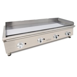Frytops a gas 130 cm ARILEX acero de 15 mm con baño de cromo duro Línea 600 130FRYGCN
