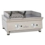 Frytops a gas 35 cm acero de 15 mm cromo duro + Barbacoa a gas 35 cm Línea 600 70FRYGCBN