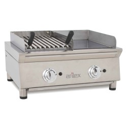 Frytops a gas 35 cm acero de 15 mm cromo duro + Barbacoa a gas 35 cm Línea 600 70FRYGCBN
