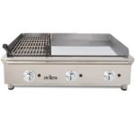 Frytops a gas 65 cm acero de 15 mm cromo duro + Barbacoa a gas 35 cm Línea 600 100FRYGCBN