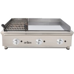 Frytops a gas 65 cm acero de 15 mm cromo duro + Barbacoa a gas 35 cm Línea 600 100FRYGCBN
