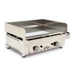 Frytops a gas ARILEX acero de 15 mm con baño de cromo duro con medidas 670x590x345h mm 70FRYGC
