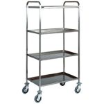 CARRINHO INOX - 4 PRATELEIRAS DOBRADAS (CA1381)