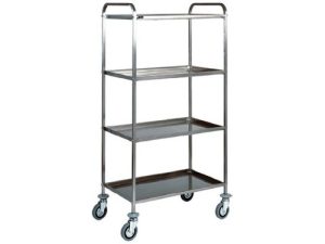 CARRINHO INOX - 4 PRATELEIRAS DOBRADAS (CA1380)