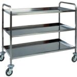 CARRINHO INOX - 3 PRATELEIRAS DOBRADAS (CA1384)