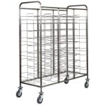 CARRINHO INOX PORTA-TABULEIROS FIO - 30 TABULEIROS (CA1475)
