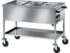 CARRINHO TÉRMICO INOX BANHO-MARIA - TEMPERATURAS DIFERENTES 3xGN1/1 (CT1760TD)