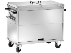 CARRINHO TÉRMICO INOX BANHO-MARIA FECHADO C/TAMPAS - TEMPERATURAS DIFERENTES 2xGN1/1 (CT1765TD)