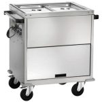CARRINHO TÉRMICO INOX BANHO-MARIA FECHADO - TEMPERATURAS DIFERENTES 2xGN1/1 (CT1766TD)