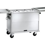 CARRINHO TÉRMICO INOX BANHO-MARIA FECHADO C/TAMPAS - TEMPERATURAS DIFERENTES 3xGN1/1 (CT1770TD)