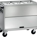CARRINHO TÉRMICO INOX BANHO-MARIA FECHADO - TEMPERATURAS DIFERENTES 3xGN1/1 (CT1771TD)