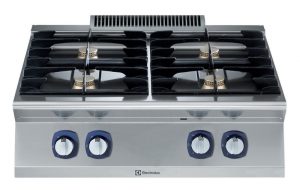 Electrolux Professional E7GCGH4C00 4-BURNER GAS BOILING TOP 800 MM (Code 371001, Alias 9PDX371001)