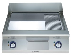 Electrolux Professional E9FTEHCP00 EL.FRYTOP CHR.SMOOTH+RIBBED SLOPED 800MM (Code 391074, Alias 9PDX391074)