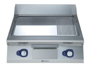 Electrolux Professional E9FTGHCP00 GAS FRYTOP CHR.SMOOTH+RIBB.SLOPED 800 MM (Code 391055, Alias 9PDX391055)