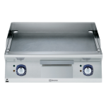 Electrolux Professional E7IIKDAOMEA ELECTRIC  FRY TOP-SMOOTH PLATE 800 MM-BRUSHED CHROME (Code 371340)