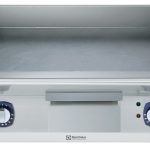Electrolux Professional E7IIKIAOMEA ELECTRIC FRY TOP-SMOOTH PLATE 800 MM-230V-BRUSHED CHROME (Code 371322)