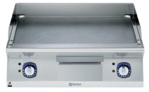 Electrolux Professional E7IIKIAOMEA ELECTRIC FRY TOP-SMOOTH PLATE 800 MM-230V-BRUSHED CHROME (Code 371322)
