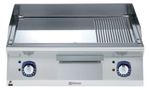 Electrolux Professional E7FTEHCPIN EL. FRY TOP-SMOOTH+RIBB.POLISHED CHROME PL.800MM-230 (Code 371201)
