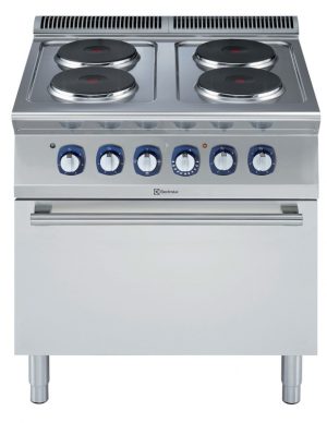 Electrolux Professional E7ECEH4RE0 4-HOT PLATE ELECTRIC RANGE+OVEN 800 MM (Code 371016, Alias 9PDX371016)