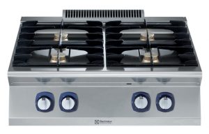 Electrolux Professional E7AAKTAOMEI 4-BURNER GAS BOILING TOP 800MM - QMARK (Code 371401)