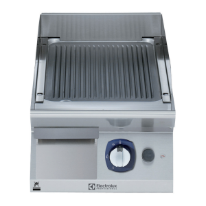 Electrolux Professional E7IILAAOMCA GAS FRY TOP-RIBBED PLATE 400 MM-BRUSHED CHROME (Code 371323)