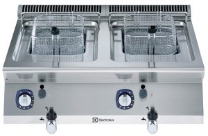 Electrolux Professional E7FRGH2B00 2X7 LITRE GAS FRYER TOP 800 MM (Code 371067, Alias 9PDX371067)