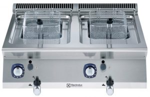 Electrolux Professional E7KKBTAOMEI 2X7 LITRE GAS FRYER TOP 800MM - QMARK (Code 371423)