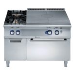 Electrolux Professional E9STGL3010 GAS SOLID TOP+2 BURNERS+OVEN +CUPB.1200 (Code 391021, Alias 9PDX391021)