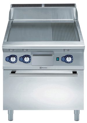 Electrolux Professional E9FTGHSPV GAS FRYTOP SMOOTH+RIBB.SLOP+CONV.OVEN800 (Code 391060, Alias 9PDX391060)