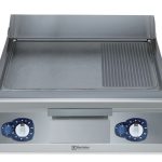 Electrolux Professional E9IIMTAOMEI 900XP 800mm Gas Fry Top, Smooth and Ribbed Brushed Chrome Plate (Code 391591)