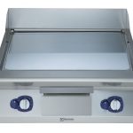 Electrolux Professional E9IIDTAOMEI GAS FRY TOP POLISHED CHROME SMOOTH SLOPED PLATE 800MM - QMARK (Code 391586)