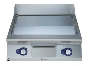 Electrolux Professional E9IIDTAOMEI GAS FRY TOP POLISHED CHROME SMOOTH SLOPED PLATE 800MM - QMARK (Code 391586)