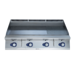 Electrolux Professional E9IIMAAOMIA GAS FRY TOP HP SMOOTH+RIBBED 1200MM - SCRATCH RESISTANT NITROCHROME3 (Code 391407)