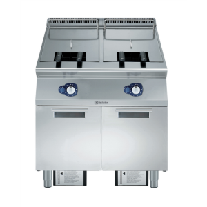 Electrolux Professional E9KKGABAMEA 23+23LT GAS FRYER, 2 WELLS+4 1/2 BASKETS (Code 391332)
