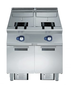 Electrolux Professional E9KKGTBAMEI 23+23LT GAS FRYER, 2 WELLS+4 1/2 BASKETS - QMARK (Code 391633)