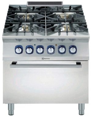 Electrolux Professional E9GCGH4CE0 4-BURNER GAS RANGE+ELECTRIC OVEN 800 MM (Code 391010, Alias 9PDX391010)