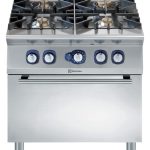 Electrolux Professional E9GCGHTCG0 4-BURNER GAS RANGE+OV.800MM-3MM WORKTOP (Code 391245, Alias 9PDX391245)