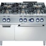 Electrolux Professional E9GCGLTC10 6-BUR GAS RANGE+OV+CUPB 1200MM-3MM WORKT (Code 391253, Alias 9PDX391253)