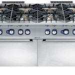Electrolux Professional E9GCGP8CG0 8-BURNER GAS RANGE+2 OVENS 1600 MM (Code 391017, Alias 9PDX391017)