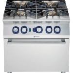 Electrolux Professional E9GCGH4CVM 4-BURNER(10 KW)GAS RANGE+CONV.OVEN 800MM (Code 391009, Alias 9PDX391009)