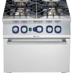 Electrolux Professional E9GCGH4CVL 4-BURNER (6KW) GAS RANGE+CONV.OVEN 800MM (Code 391007, Alias 9PDX391007)